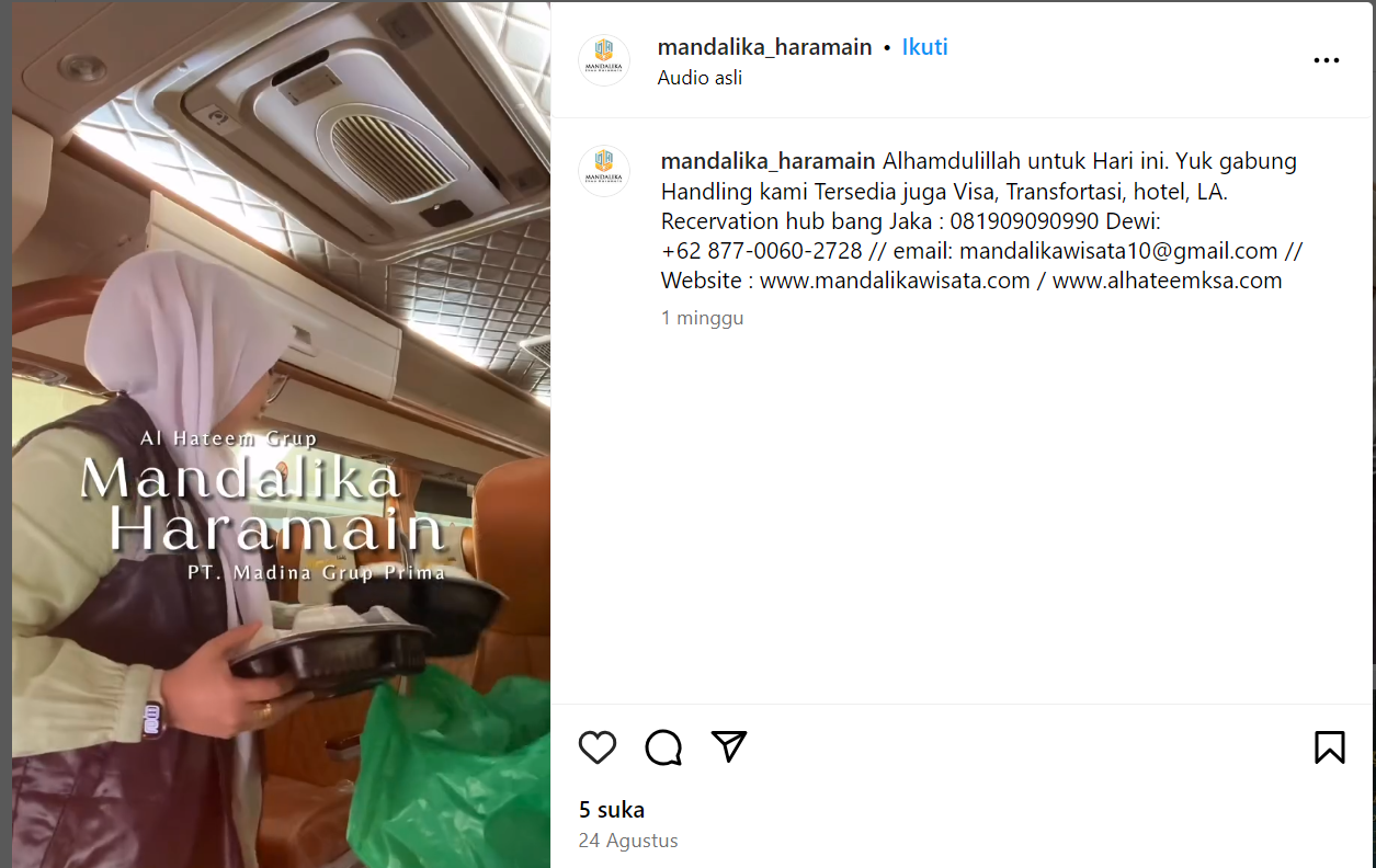 Screenshot 2024-09-04 083557 transportasi umrah di mekah, mandalika wisata haramain